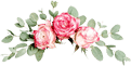 Elegant pink roses with green foliage arranged beautifully.
