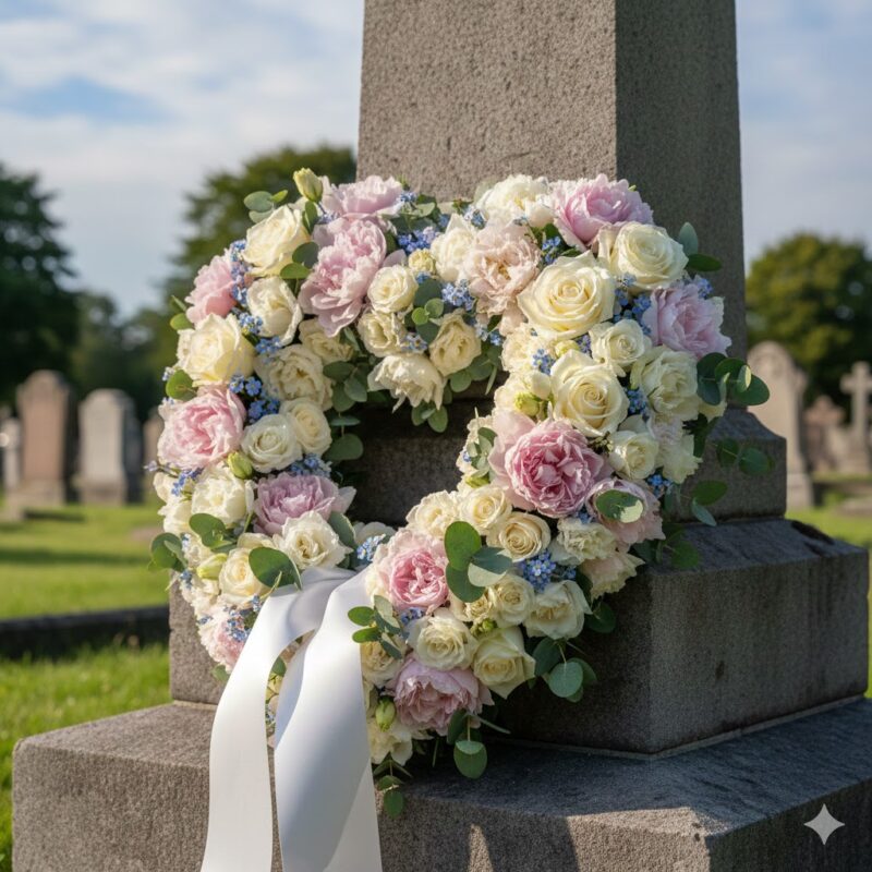 A Heartfelt Tribute: The Tender Heart Flower Wreath