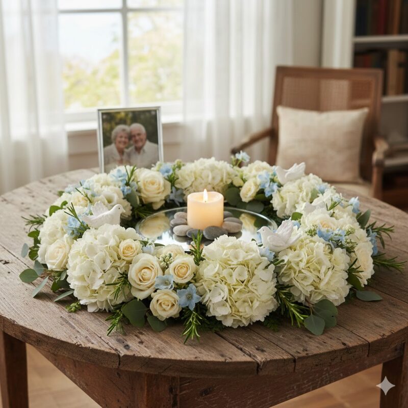A Peaceful Tribute: The Beautiful Memories Centerpiece