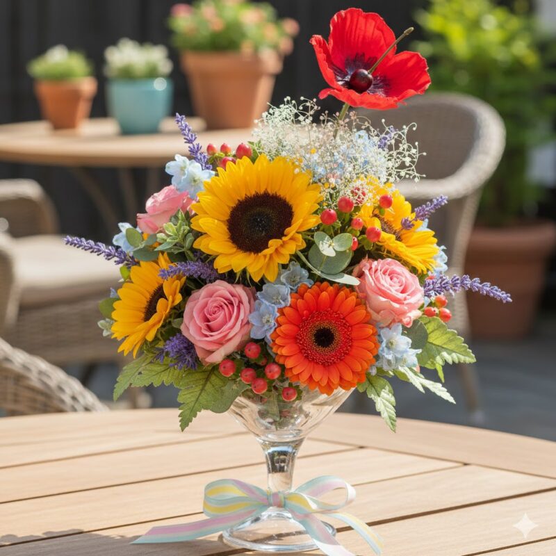 A Scoop of Joy: The Summer Sundae Flower Arrangement