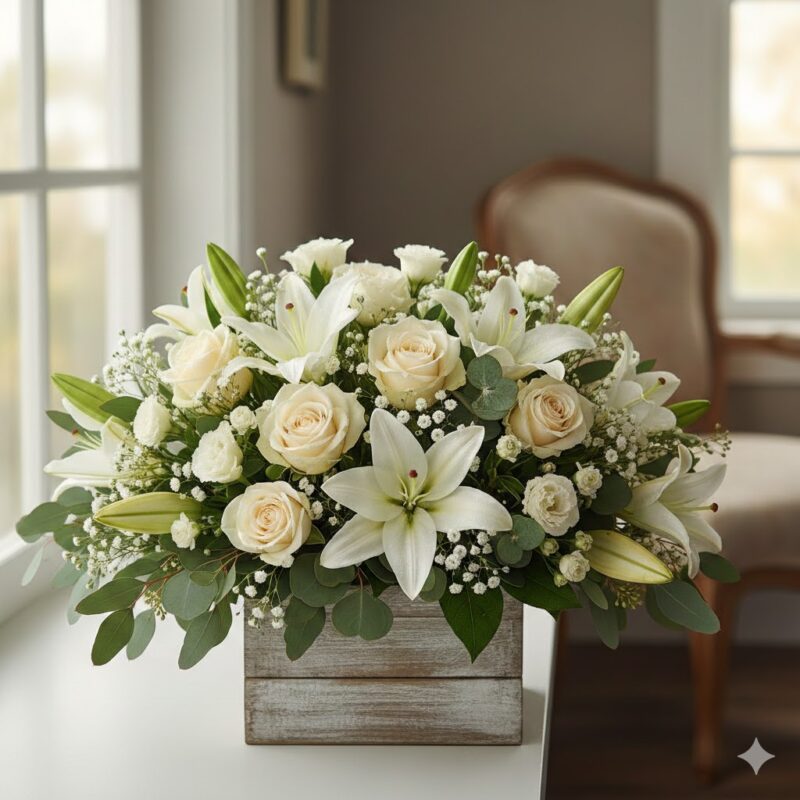 A Silent Embrace: The Sincere Thoughts Flower Arrangement