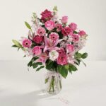 Awesome Anniversary mixed flower bouquet with roses and lilies by Reema Florist Nashville