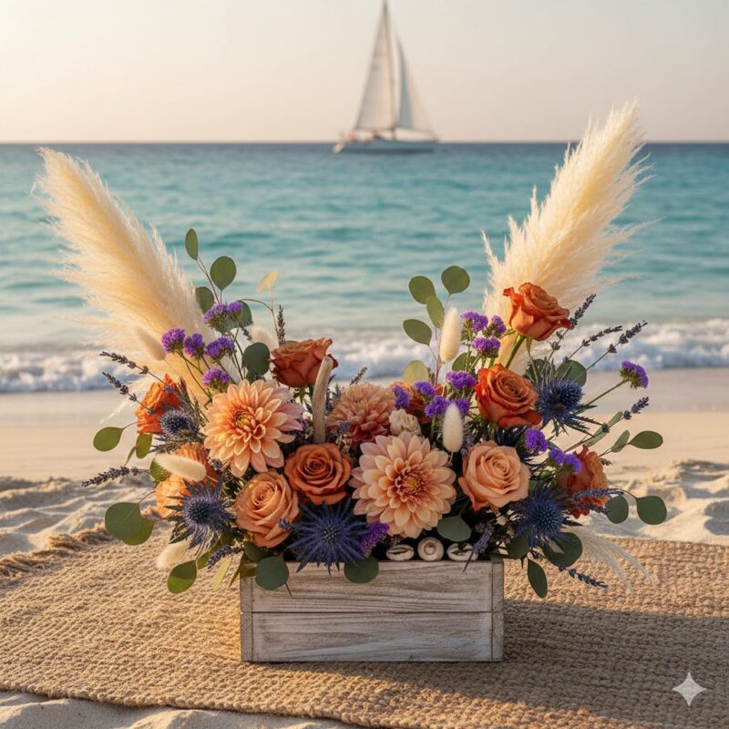 Boho Breeze Flower Box: Set Sail with Vibrant, Premium Blooms