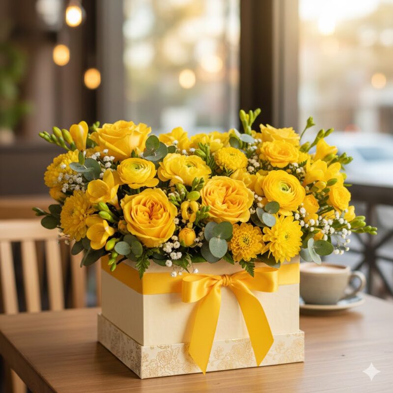 Brighten Their Day: The Luxurious Mellow Yellow Flower Box