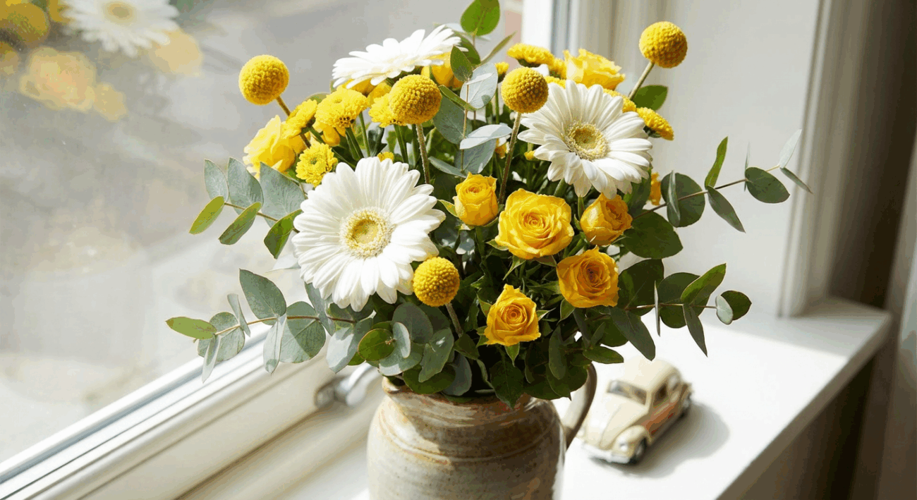Brighten Their Day with the Daisy Me Rollin Bouquet