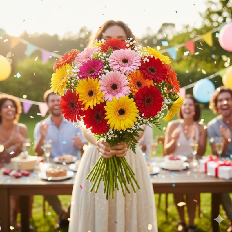 Celebrate Everything with the Gerbera Glory Flower Bouquet