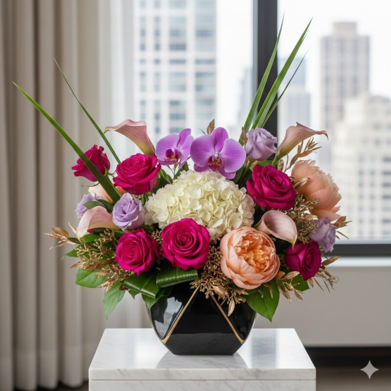 Celebrate Her Confidence: The Uptown Girl Flower Arrangement