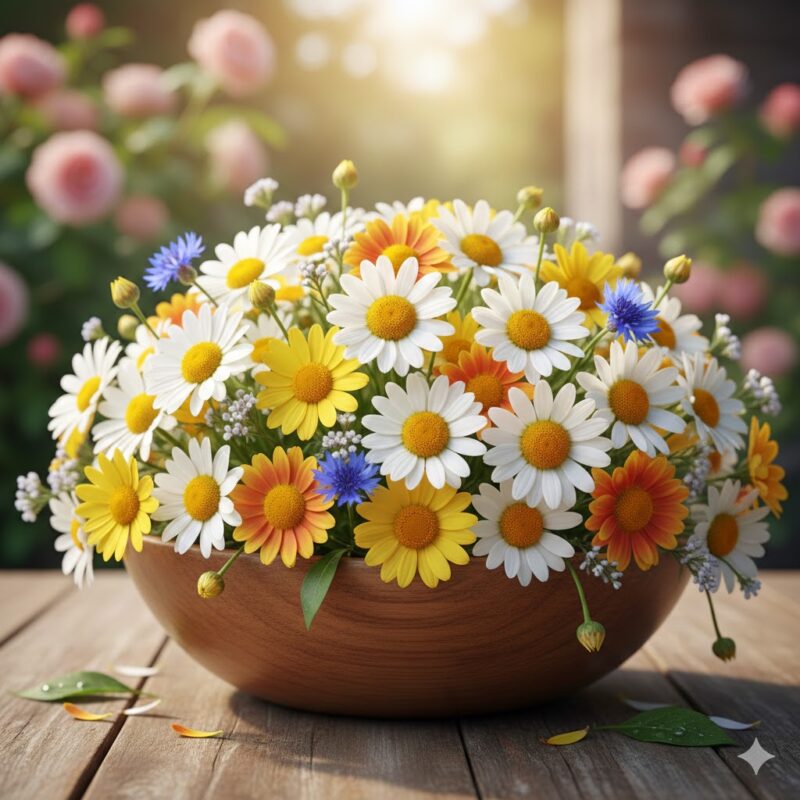Dazzling Daisy Flower Bowl: Vibrant Blooms for Every Happy Moment