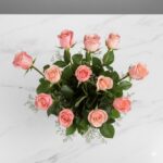 Dozen Long Stemmed Pink Roses Arrangement