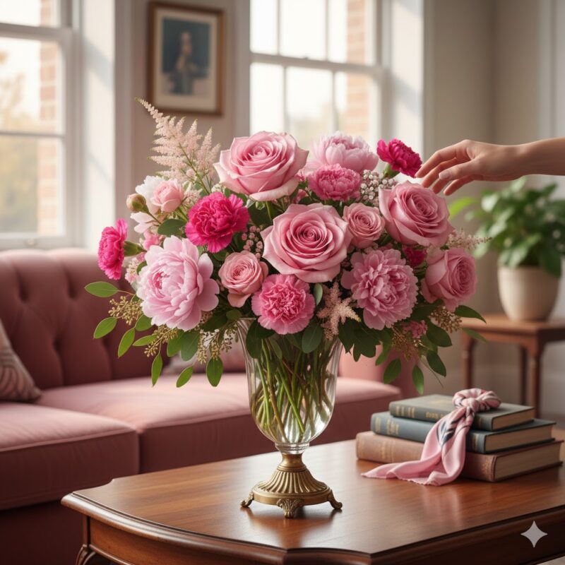 Embrace Elegance and Romance with the Shades of Pink Arrangement