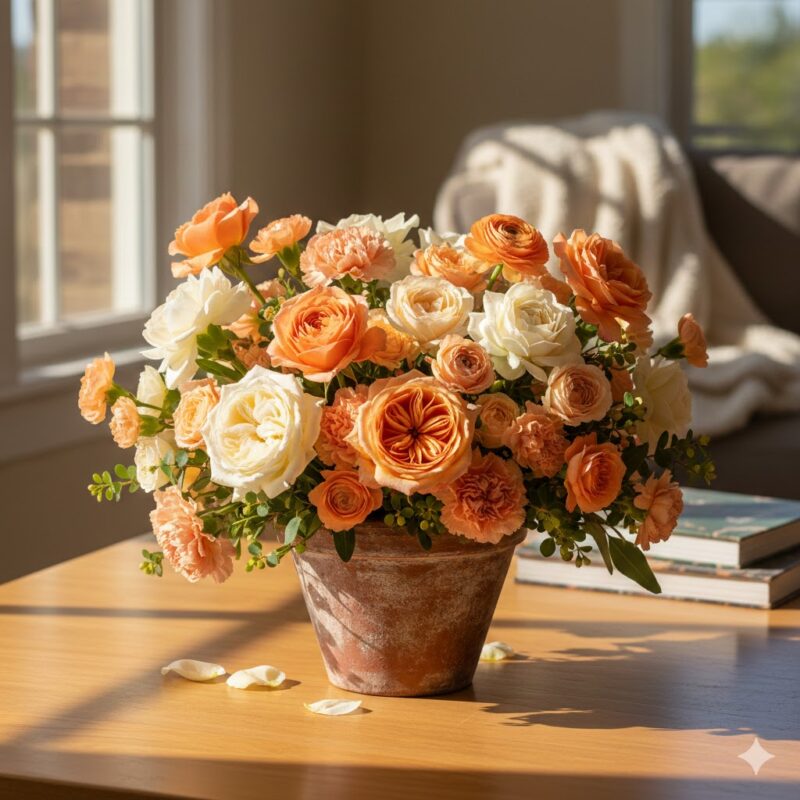 Embrace the Warmth: The Creamsicle Flower Arrangement