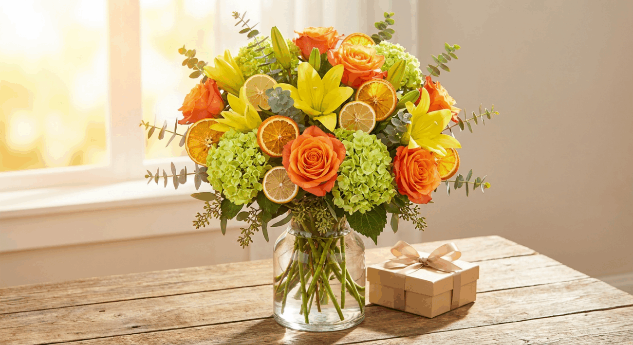 Ignite Their Day with the Luxurious Citrus Splash Bouquet