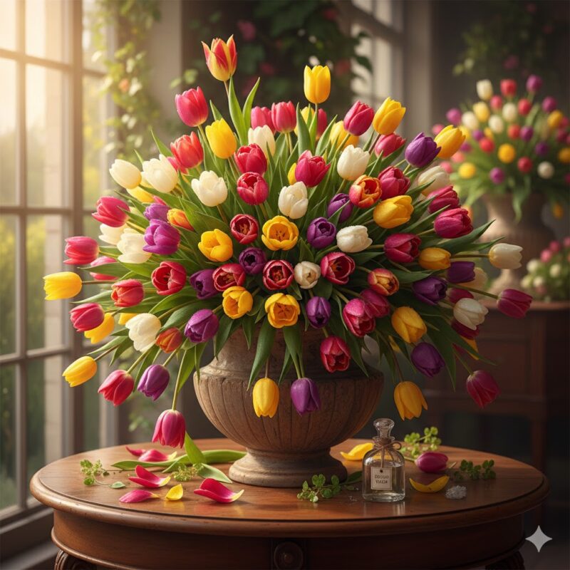 Ignite the Senses with the Tulip Mania Flower Arrangement