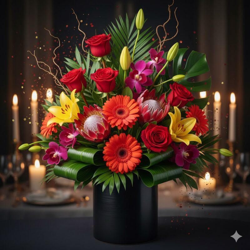 Ignite the Spark with the Hot Stuff Flower Arrangement