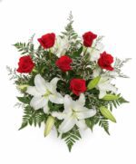 Lilies and Roses Flower Arrangement