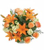 Peach Glow Flower Arrangement