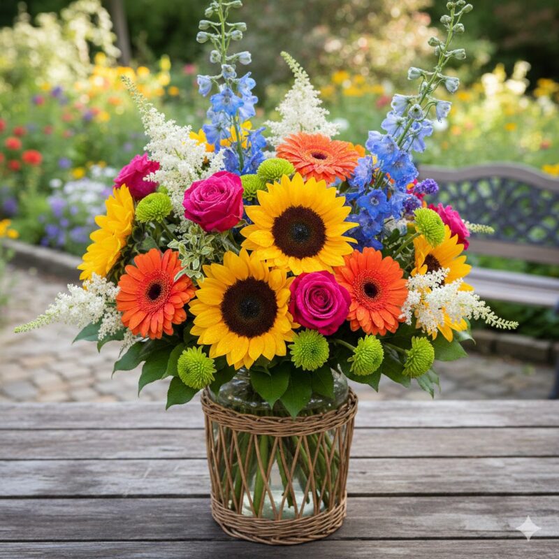 Radiate Joy: The Bright & Lively Flower Bouquet