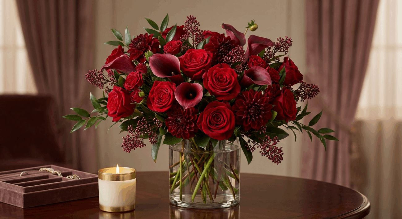Ravishing Reds Arrangement The Ultimate Declaration of Love & Luxury
