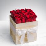 Rustic rose bouquet with eucalyptus from Reema Florist Nashville TN