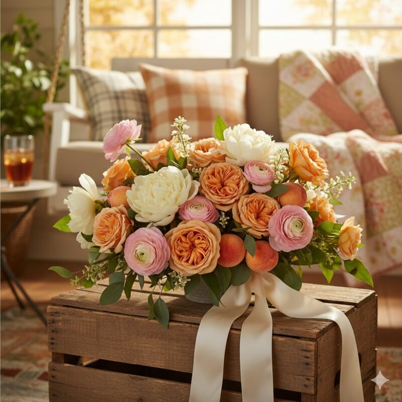 Southern Peach Bouquet: The Warmth of Southern Hospitality