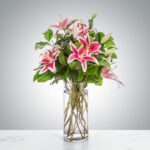 Splendent Stargazers pink lily bouquet by Reema Florist Nashville TN