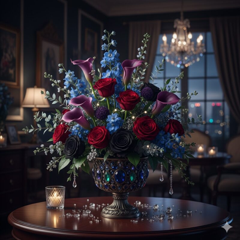 The Bejeweled Nights Flower Arrangement Dazzling Sophistication