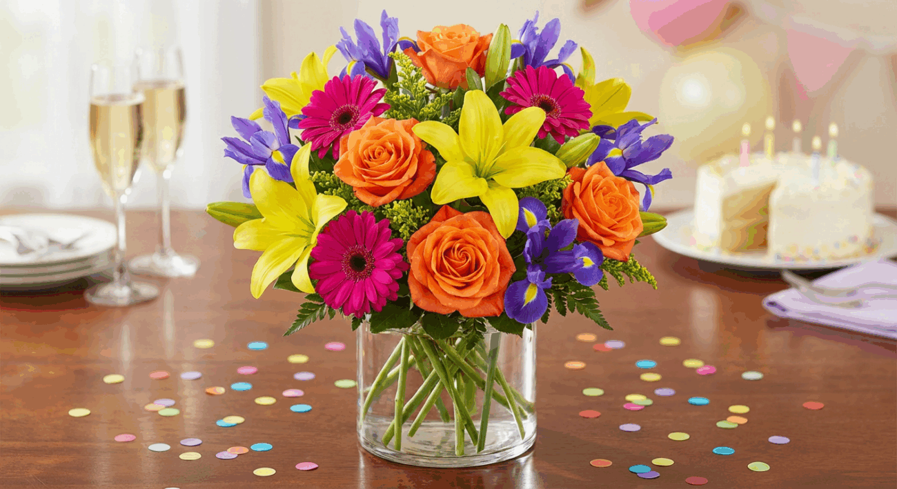 The Dazzling Delight Flower Arrangement Pure Celebration