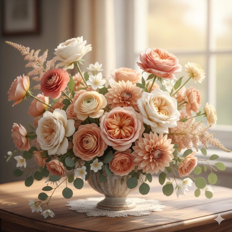 The Gentle Warmth Discover the Peach Glow Flower Arrangement