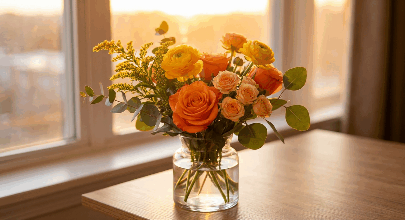 The Petite Sunset Arrangement A Daily Dose of Luxurious Joy