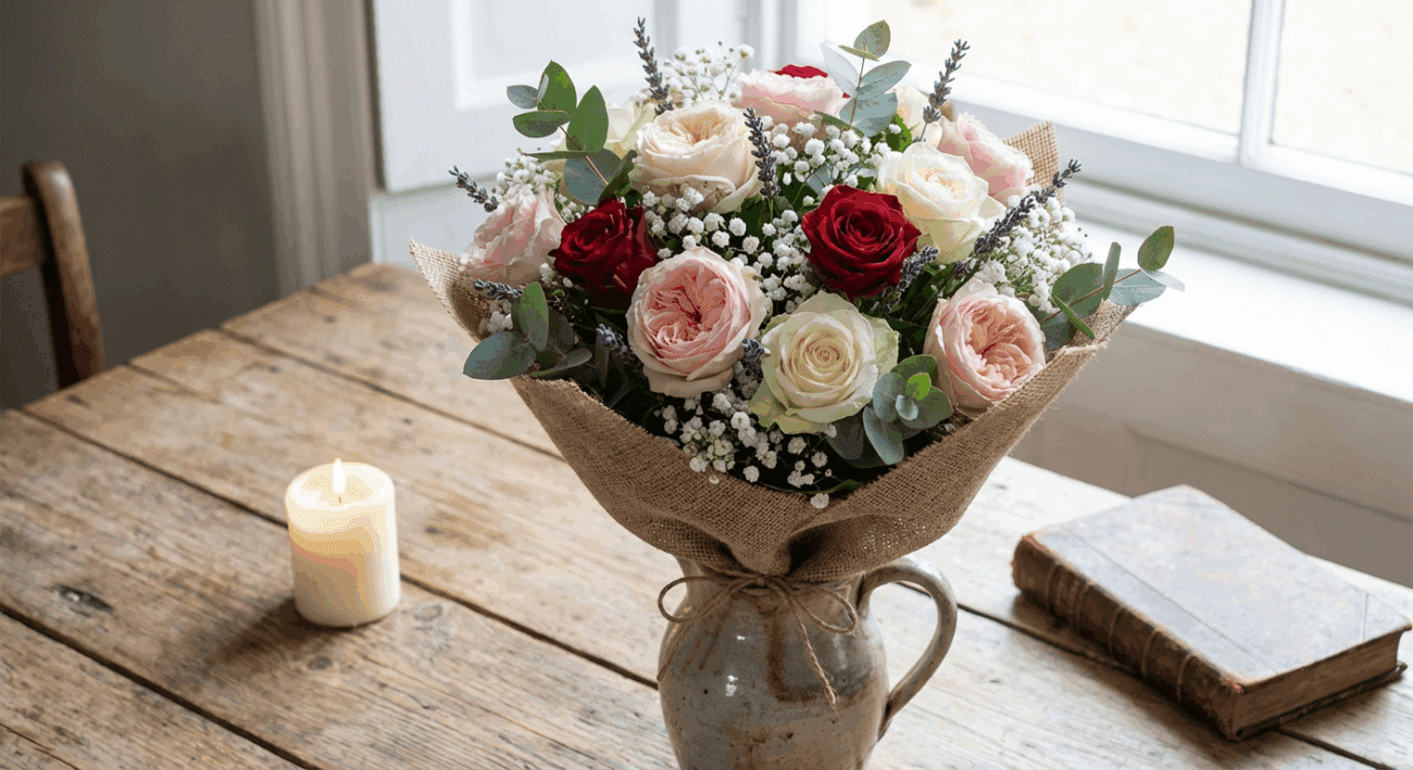 The Rustic Rose Bouquet Timeless Romance Meets Natural Charm