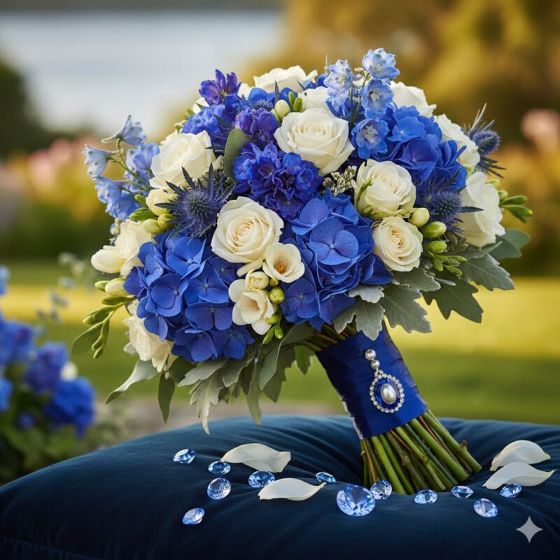 The Sapphire Summer Bouquet: A Jewel of Summer Flowers