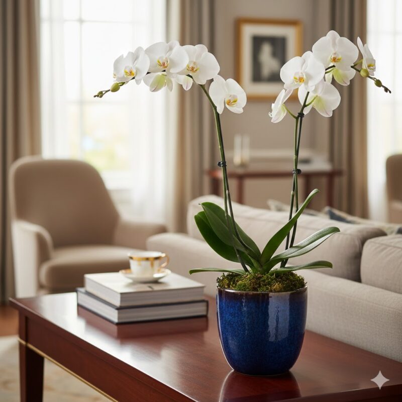 The Two Stem Orchid Planter Enduring Beauty and Luxury