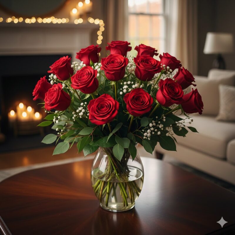 The Ultimate Expression of Love: Two Dozen Red Roses Arrangement