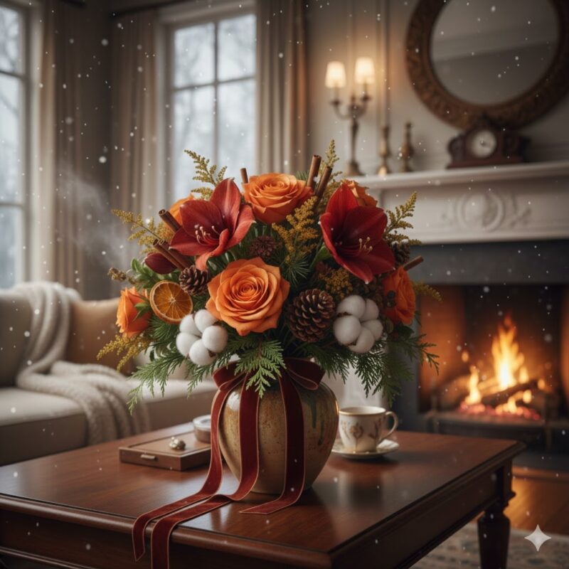 The Warm Winter Flower Bouquet Cozy Comfort and Luxury