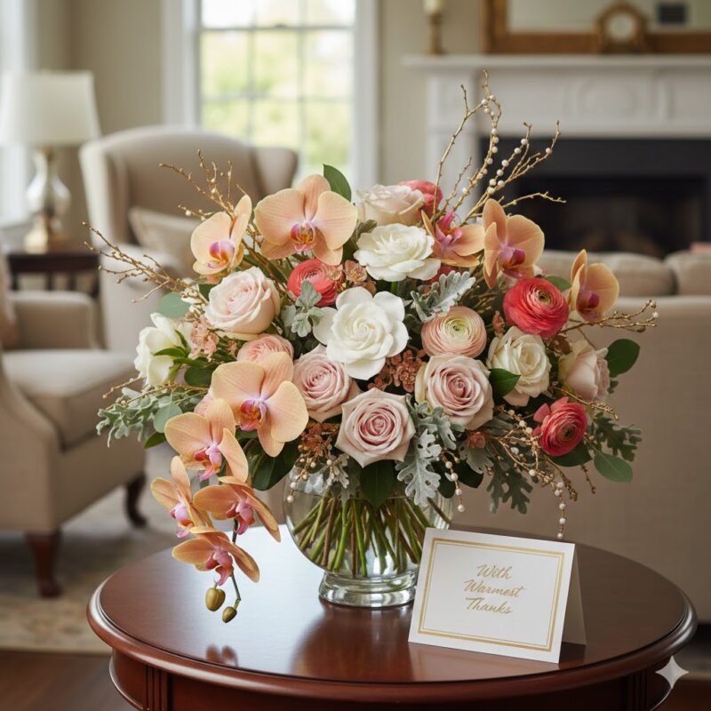 The You’re a Peach Flower Bouquet: Warmth, Luxury, and Thanks