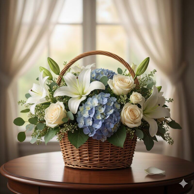Thinking of You Flower Basket: A Gentle Expression of Sympathy
