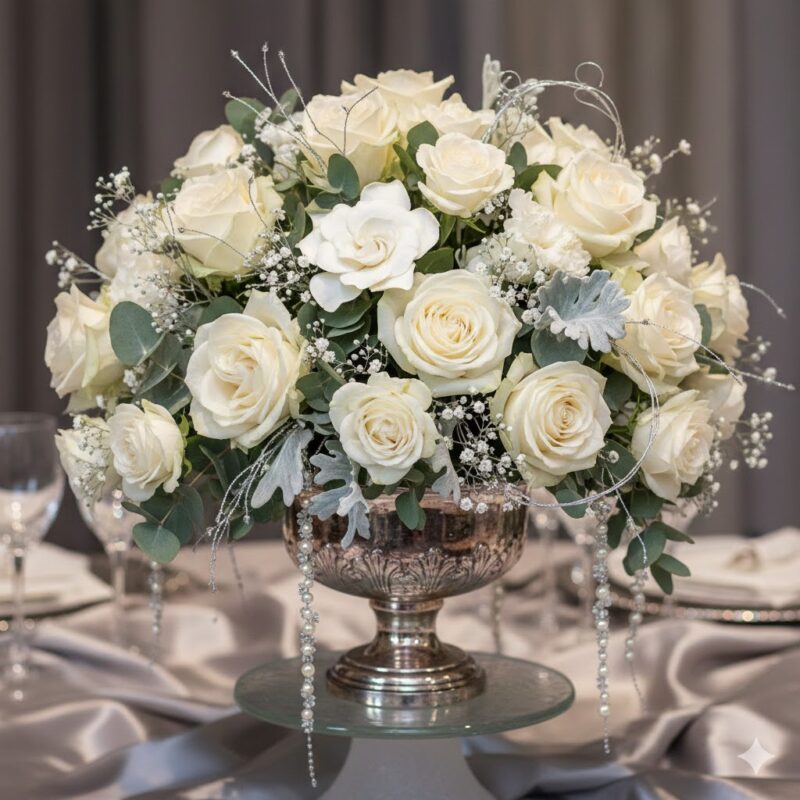 Timeless Elegance: The Silver Anniversary Flower Arrangement