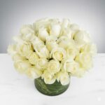 Two Dozen White Roses Flower Bouquet