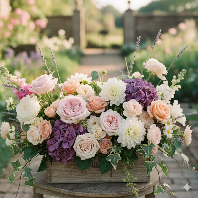 Welcome the Season with the Luxurious Garden Party Flower Arrangement
