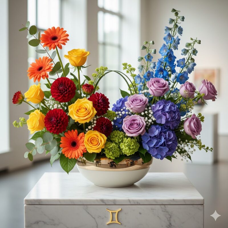 ♊ The Gemini Flower Arrangement: Dual Beauty and Vibrant Expression