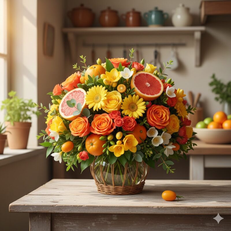 A Burst of Joy The Sweet Citrus Flower Arrangement
