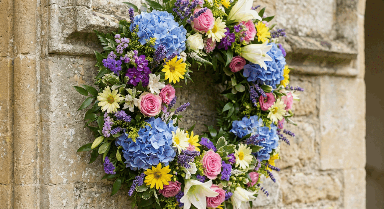 A Lasting Tribute: The Colorful Serenity Wreath
