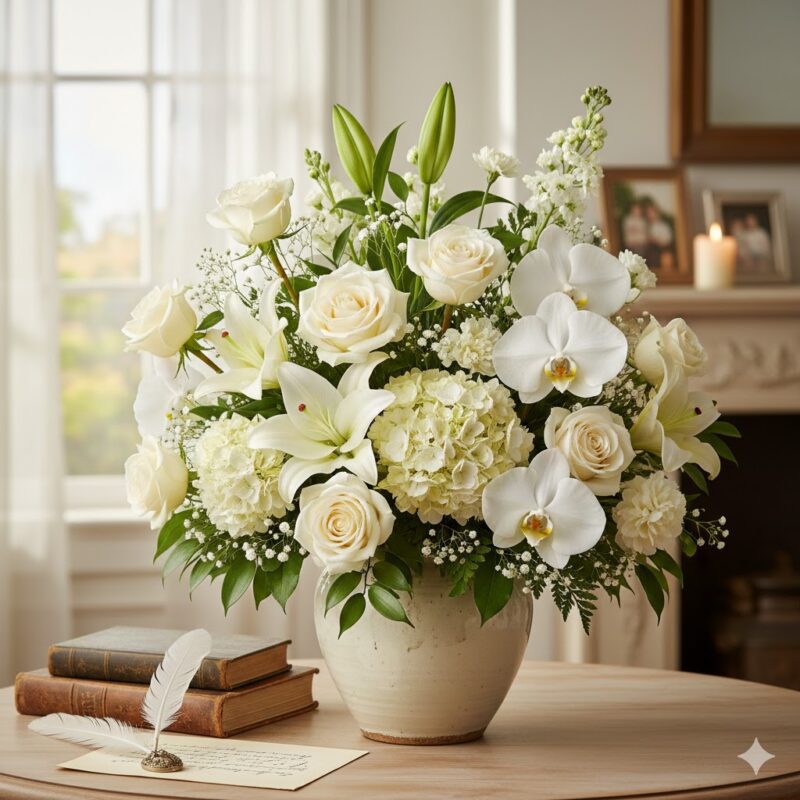 A Tender Tribute: The Purest Love Flower Arrangement