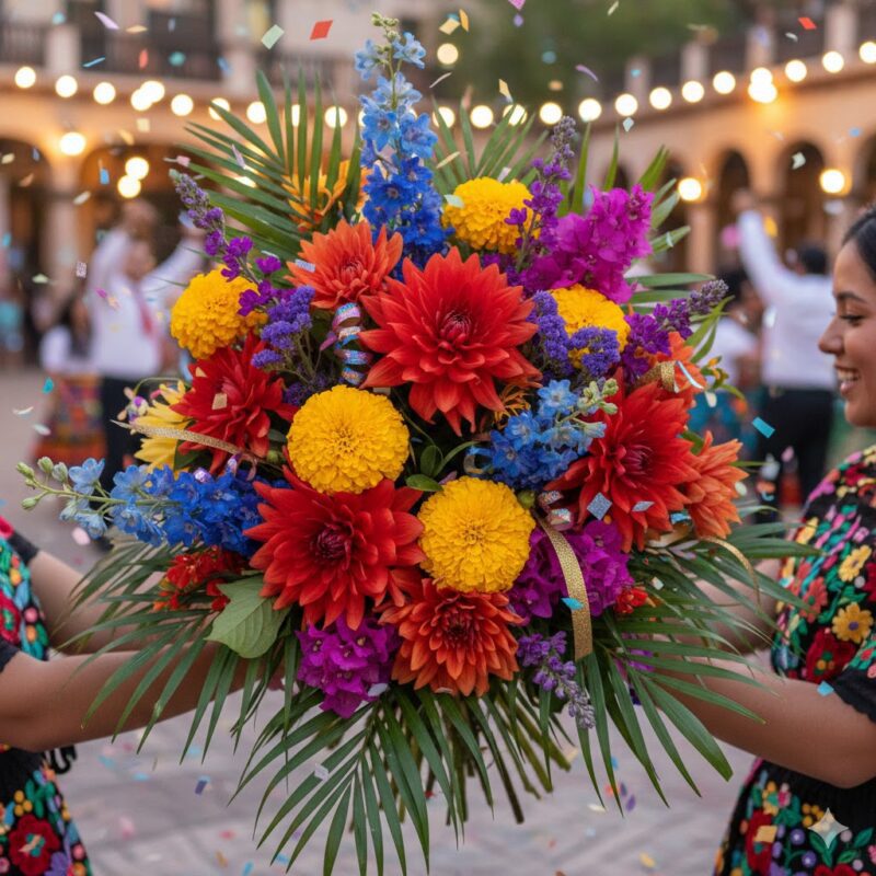 Ignite the Celebration with the Handcrafted Fiesta Bouquet