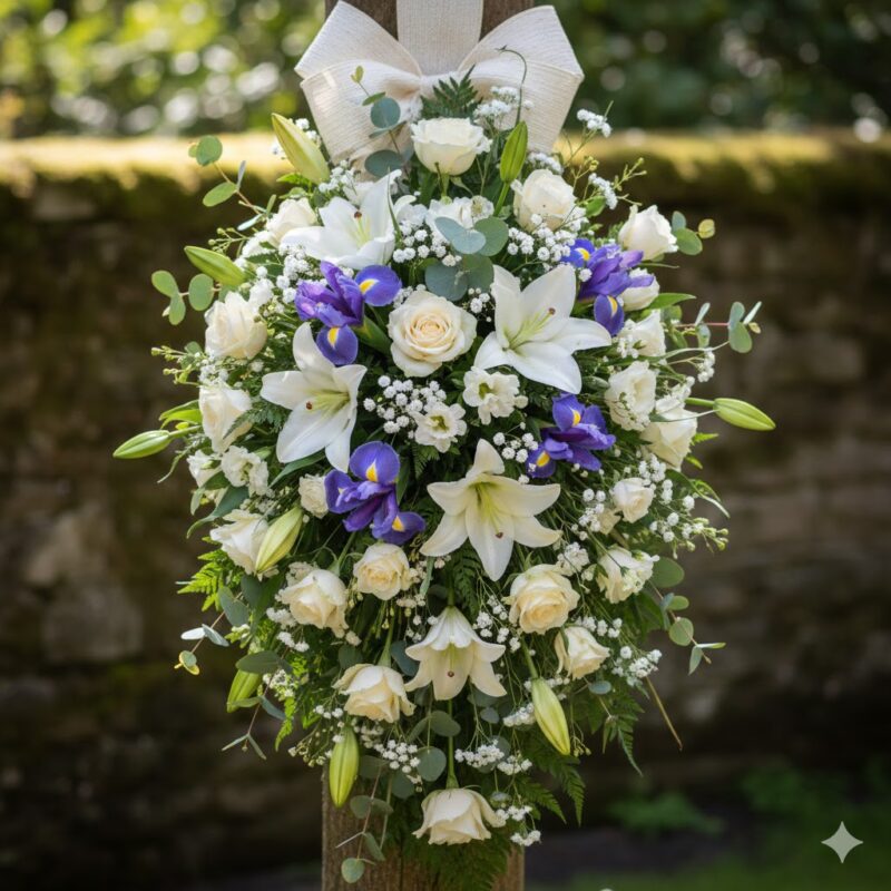 Love Lives On Spray A Handcrafted, Enduring Floral Tribute
