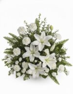 Peaceful White Lilies Basket