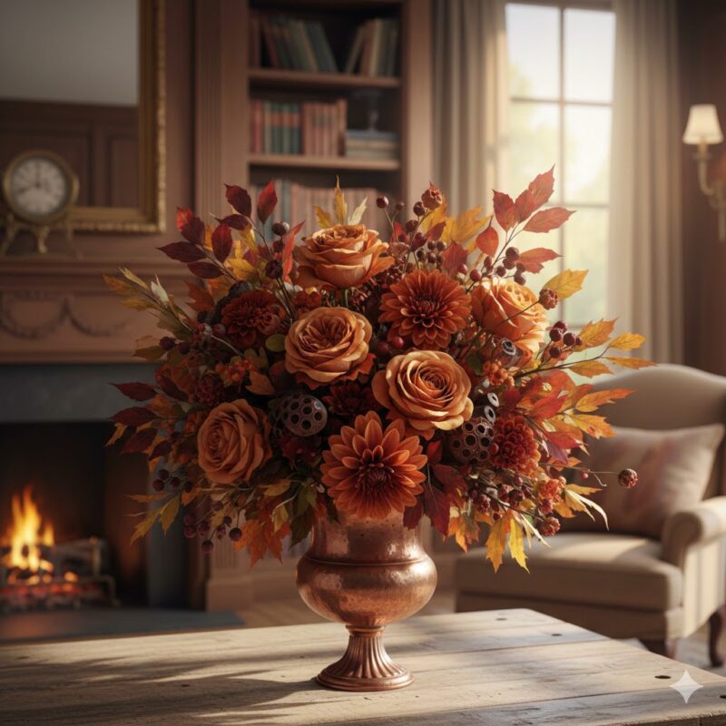 The Fall Foliage Bouquet: Handcrafted Luxury for Autumn Flowers