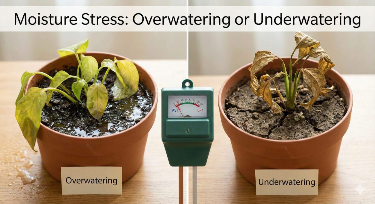 1. Moisture Stress Overwatering or Underwatering