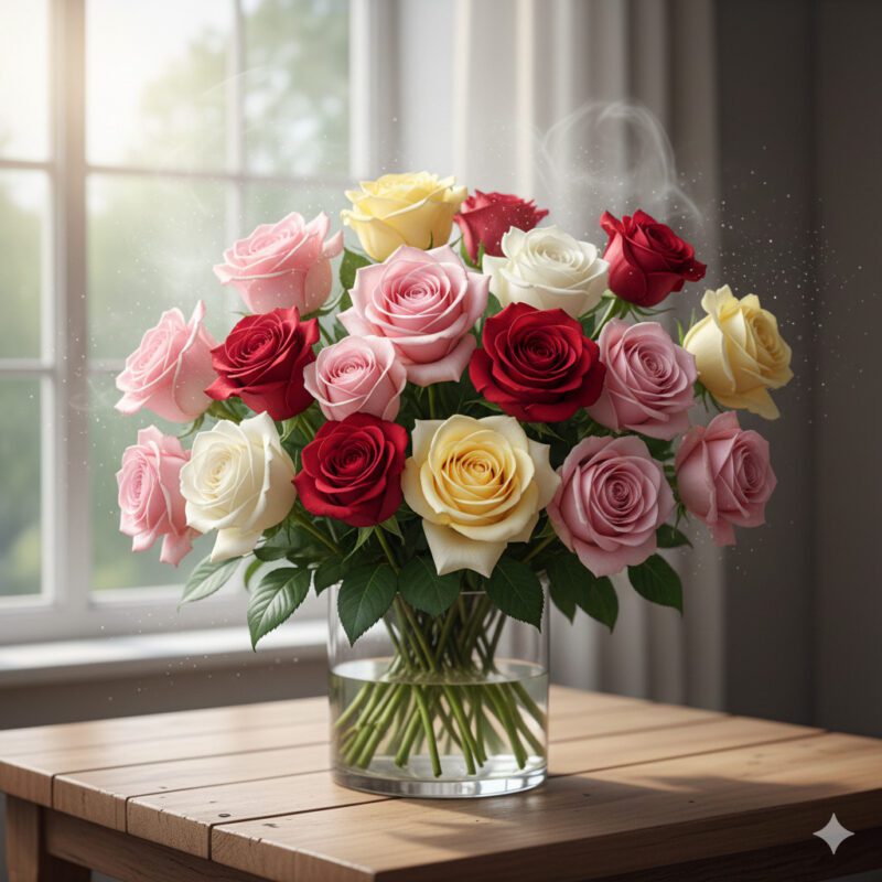 1. Roses (Rosa spp.)