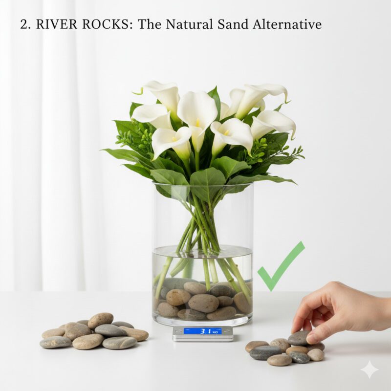 2. River Rocks The Natural Sand Alternative